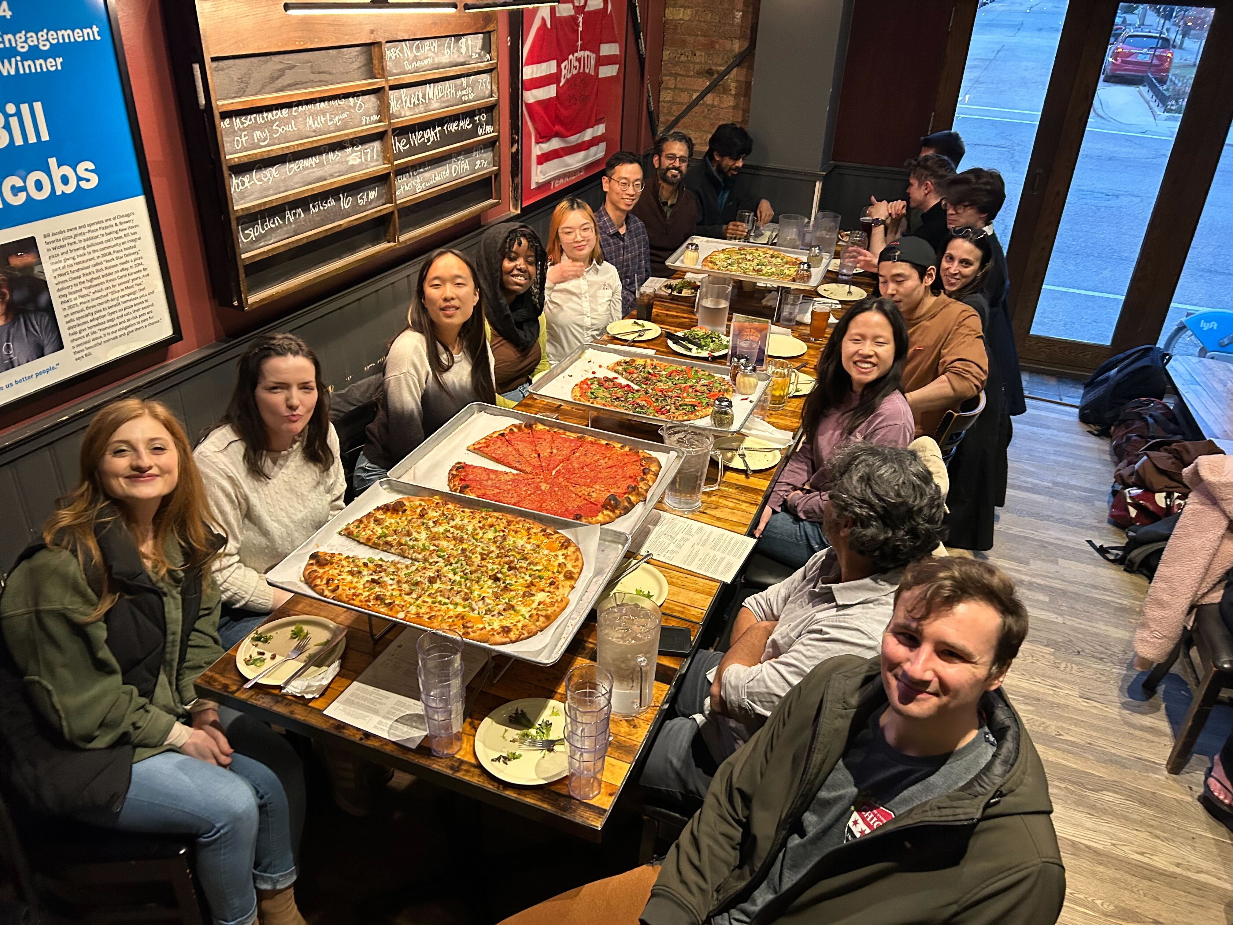 Madhav Mani Lab pizza party